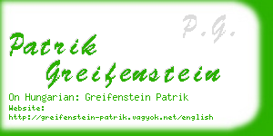 patrik greifenstein business card